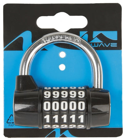 M-Wave PD 5 cijferhangslot 62 mm zwart
