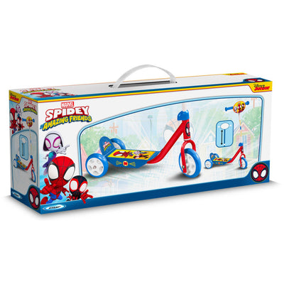 3-wiel kinderstep Spidey junior rood blauw