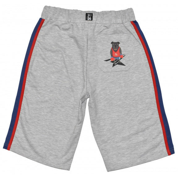 Max buddies Short Vito jongens polykatoen grijs maat 152