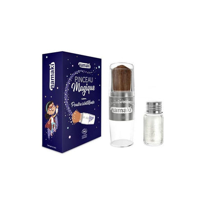 Namaki Kinder Glitterpoeder Kwast Zilver