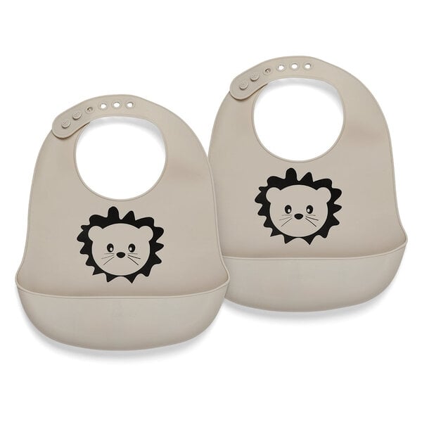 Nuuroo Alfie silicone short bib 2-pack with print