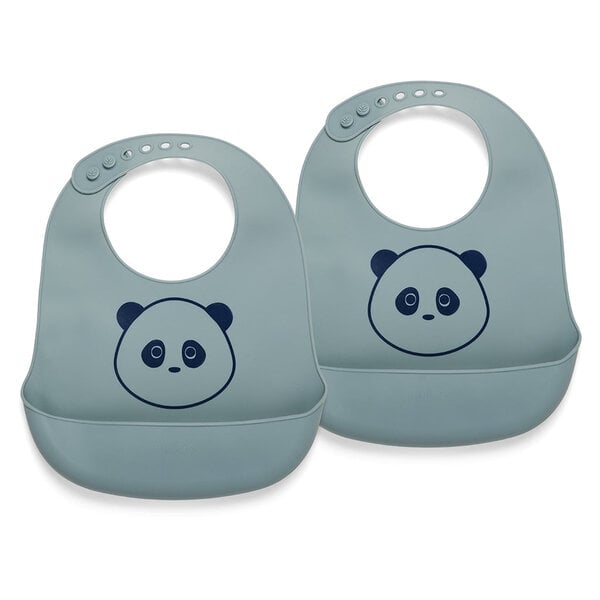Nuuroo Alfie silicone short bib 2-pack with print