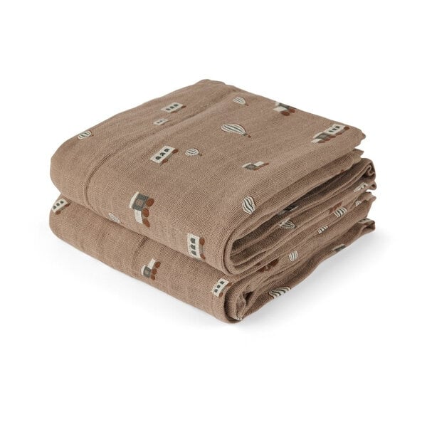 Nuuroo Bao muslin cloth 2-pack with print