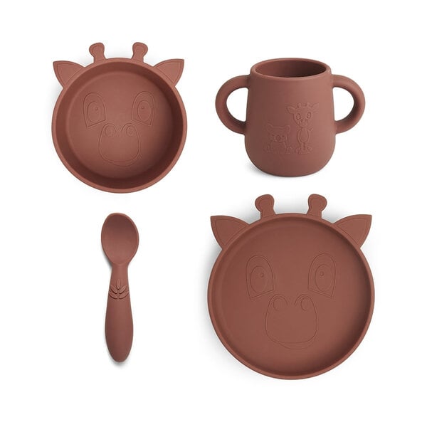 Nuuroo Lykke silicone dinner set 4-pack Giraf