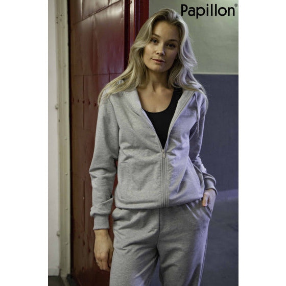 Papillon Sweat hooded vest dames grijs maat M