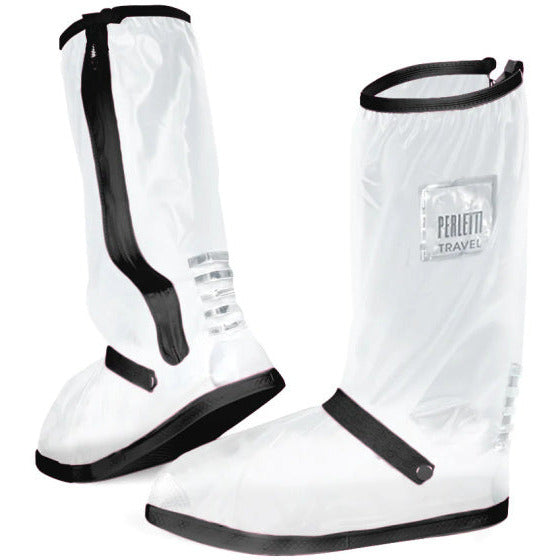 Perletti Overschoenen reflecterend PVC transparant zwart maat 36-39