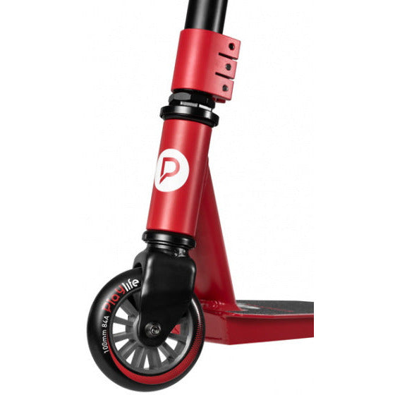 Playlife Stuntstep Kicker Red 82 cm aluminium zwart rood