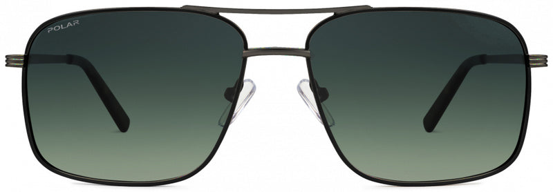 Polar Zonnebril Aviator 672 gepolariseerd Cat. 3 RVS zilver zwart