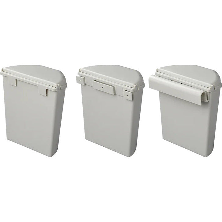 Proplus Afvalbak met deksel 6 liter 29,5 cm lichtgrijs