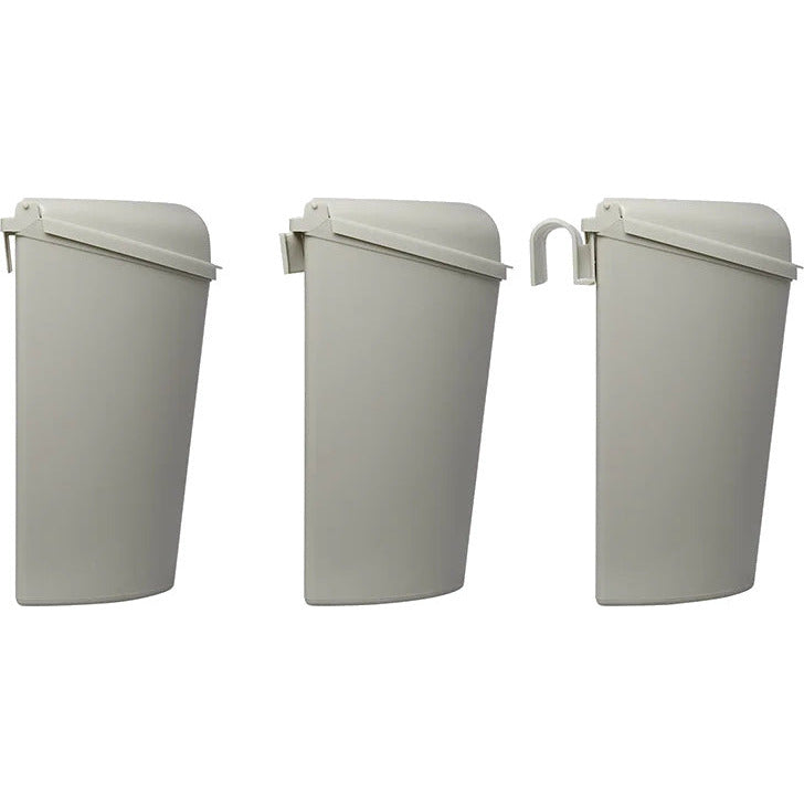 Proplus Afvalbak met deksel 6 liter 29,5 cm lichtgrijs
