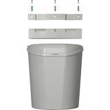 Proplus Afvalbak met deksel 6 liter 29,5 cm lichtgrijs - afbeelding 5