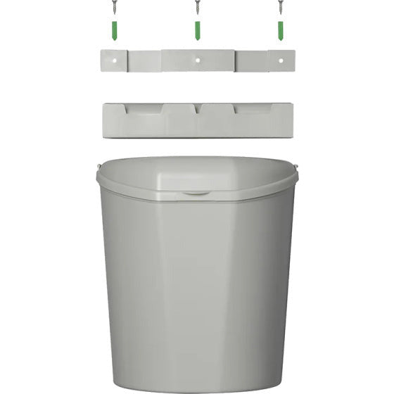 Proplus Afvalbak met deksel 6 liter 29,5 cm lichtgrijs