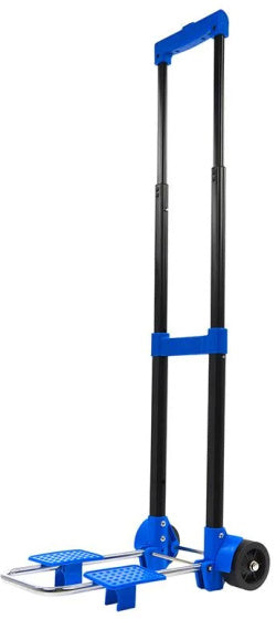 inklapbare bagagetrolley 30 kg staal zwart blauw