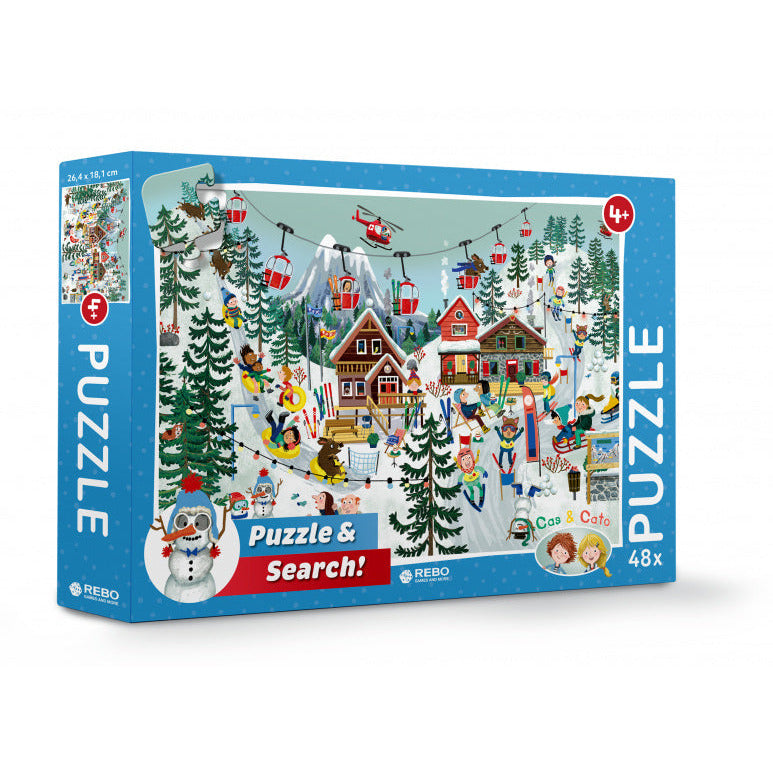 Rebo Productions Legpuzzel Cas Cato Winter junior 48 stukjes