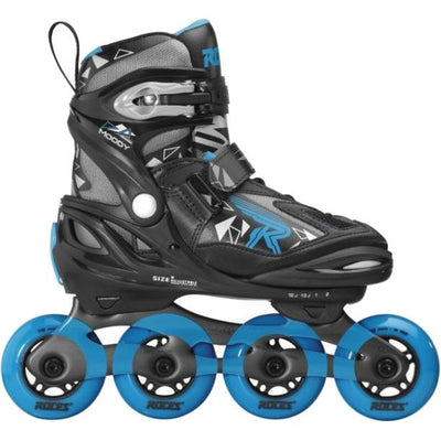 inline skates Moody Tif 82A zwart blauw maat 30-35