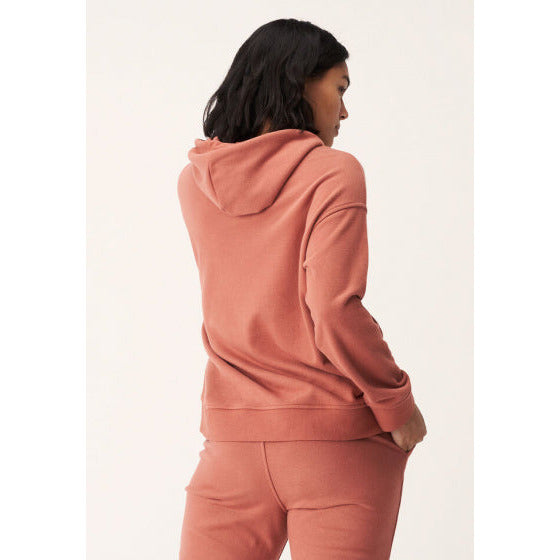 Röhnisch Hoodie Essential dames biologisch katoen oudroze mt XS