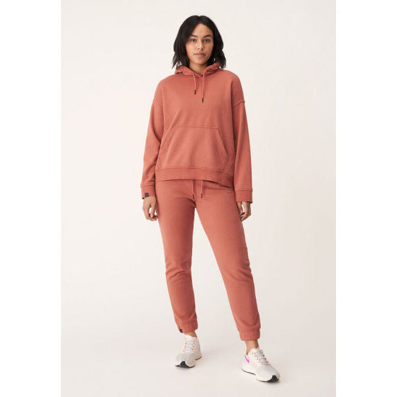 Röhnisch Hoodie Essential dames biologisch katoen oudroze mt XS