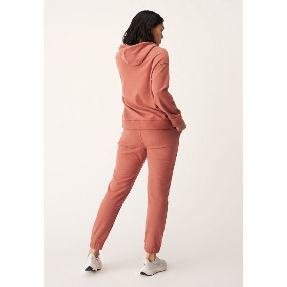 Röhnisch Hoodie Essential dames biologisch katoen oudroze mt XS