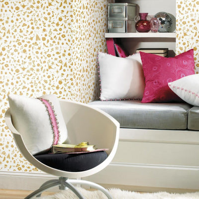 Roommates Behang Peel and Stick Icons 503 cm vinyl goud