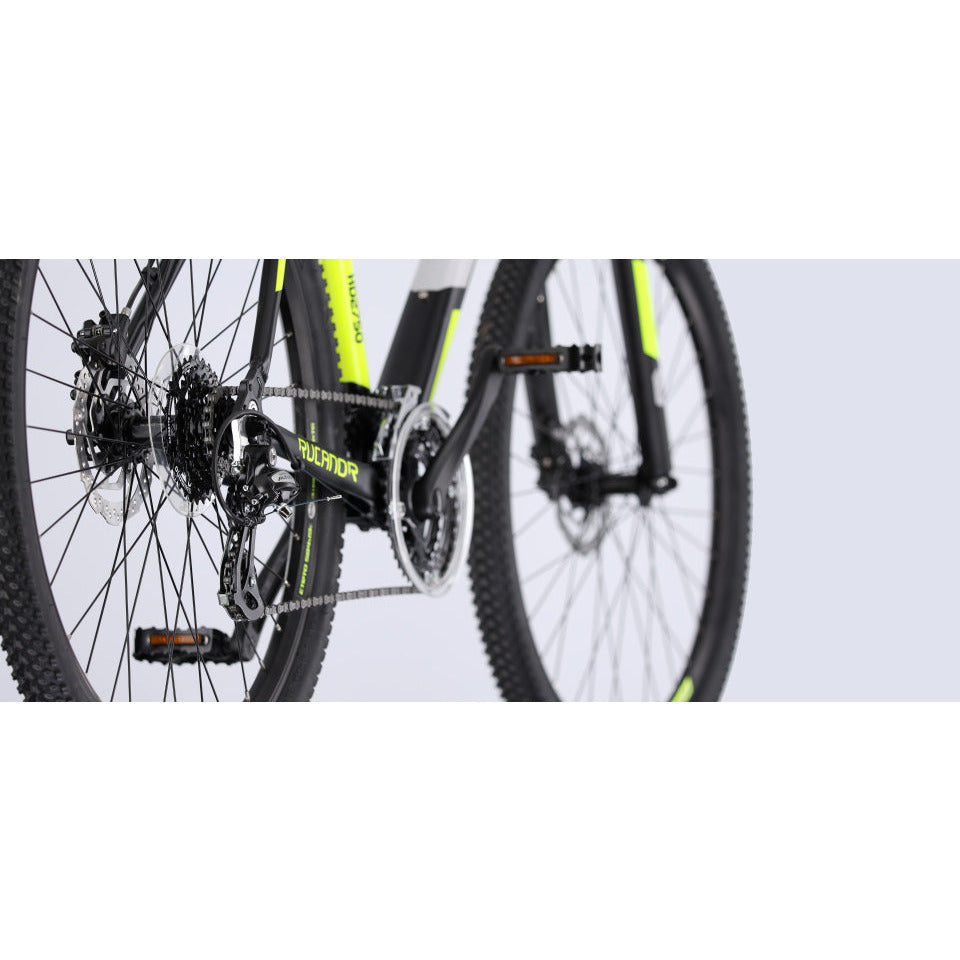 Rucanor Lux 27.5 Inch 46 cm Heren 24V Hydraulische schijfrem Zwart Geel