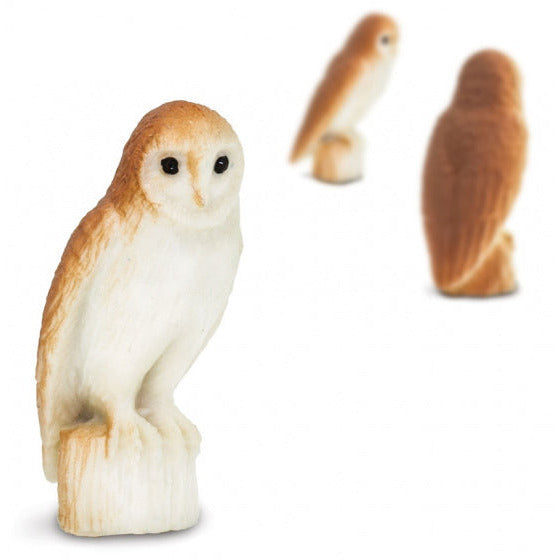 Safari Kerkuilen speelfiguren 2 cm bruin wit 192-delig