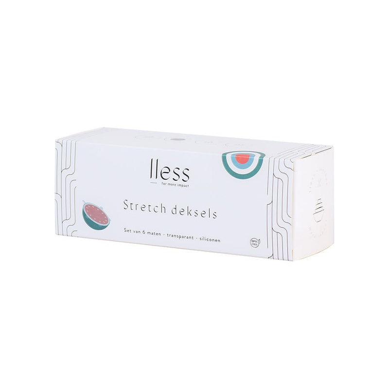 Lless Siliconen deksels Stretch set van 6