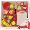 Tooky toy Houten Fruitkist met Snijfruit 21-delig