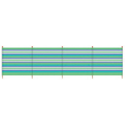 windscherm 10 palen 120 x 610 cm groen blauw